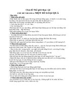 Chủ đề Thực vật.  CĐN 2 Một số loại quả. Đề tài Bé Với Các Loại Qủa