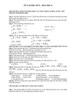 Đề cương ôn tập hóa 8 học ky 2