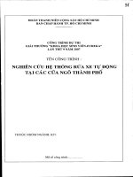 Nghiên cứu hệ thống rửa xe tự động tại các cửa ngõ thành phố 