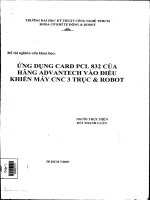 Ứng dụng card PCL 832 của hãng advantech vào điều khiển máy CNC 3 trục và robot 