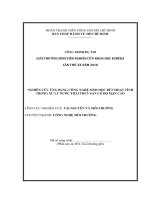 Nghiên cứu ứng dụng công nghệ sinh học bùn hoạt tính trong xử lý nước thải thủy sản có độ mặn cao 