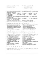 TRƯỜNG THCS THỐNG NHẤTĐỂ KIỂM TRA HỌC KỲ I LỚP 6