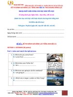 ĐỀ THI ĐÁNH GIÁ NĂNG LỰC NGOẠI NGỮ BẬC 1 SỐ 1