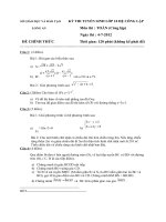 Đề thi tuyển sinh 10 môn Toán 12- 13 không chuyên ( đề2)tinh Long An