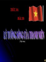 slide bài giảng GDCD lớp 9 tiết 14 ngoại khóa ,lý tưởng sống của thanh niên 