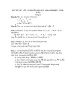 de thi mon toan chuyen DH vinh 2014-2015