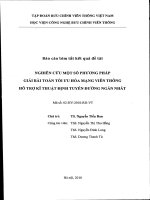 Nghiên cứu một số phương pháp giải bài toán tối ưu hóa mạng viễn thông hỗ trợ kĩ thuật định tuyến đường ngắn nhất 