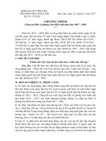 CHƯƠNG TRÌNH CÔNG TÁC ĐỘI NĂM HỌC 2017-2018