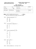 Đề thi HKI lớp 7