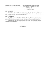 ĐỀ HSG VĂN 8 CẤP TRƯỜNG 2020- 2021