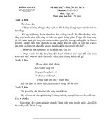 ĐỀ THI THỬ VÀO 10. + ĐÁP ÁN. MÔN VĂN