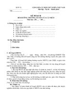 Ke hoach BDTX ca nhan