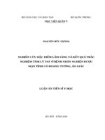 Luận án tiến sĩ nghiên cứu đặc điểm lâm sàng và kết quả trắc nghiệm tâm lý TAT ở bệnh nhân nghiện rượu mạn tính 