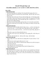 Chủ đề Thực vật.  CĐN 2 Cây xanh và môi trường sống. Đề tài CÂY XANH VÀ MÔI TRƯỜNG SỐNG