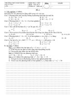 Đề kiểm tra 1 tiết dai 9 tuần 33