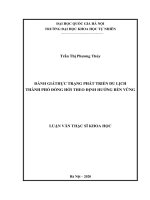 Đánh giá thực trạng phát triển du lịch thành phố đồng hới theo định hướng bền vững  