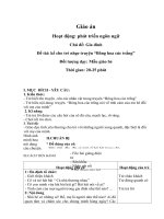 Chủ đề Gia đình. Phát triển ngôn ngữ. Đề tài Kể cho trẻ nghe truyện Bông hoa cúc trắng