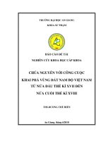 Chúa nguyễn với công cuộc khai phá vùng đất nam bộ việt nam từ nửa đầu thế kỉ XVII đến nửa cuối thế kỉ XVIII 
