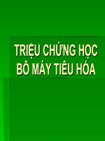 TRIỆU CHỨNG học bô máy TIÊU hóa  (TRIỆU CHỨNG học nội KHOA) 