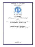 BÁO CÁO THỰC TẬP TỐT NGHIỆP ĐỀ TÀI QUẢN LÝ NHÀ NƯỚC VỀ GIÁO DỤC TIỂU HỌC