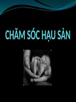 CHĂM sóc hậu sản (sản PHỤ KHOA) 