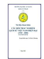 Câu hỏi trắc nghiệm lịch sử việt nam hiện đại 1945 2000 tài liệu tham khảo lưu hành nội bộ 