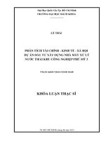 Phân tích tài chính   kinh tế   xã hội dự án đầu tư xây dựng nhà máy xử lý nước thải khu công nghiệp phú mỹ 3