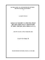 Khảo sát độ bền và phương pháp bền hóa hợp chất carotenoid từ điều nhuộm (bixa orellana  l) 