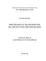 Định tội danh các tội xâm phạm tình dục trẻ em từ thực tiễn tỉnh Hòa Bình