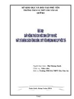 SKKN gây hứng thú cho học sinh lớp 7d khi học vật lý bằng cách ứng dụng cntt với webcam và clip thực tế 