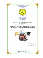 Nghiên cứu kiến thức về dao động và một số ứng dụng của nó đối với đời sống kỹ thuật 