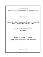 (Luận văn thạc sĩ) Giải pháp nâng cao hệ số công suất COS của động cơ đồng bộ công suất lớn