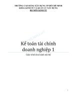 Giáo trình Kế toán tài chính doanh nghiệp 1