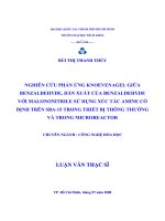 Nghiên cứu khả năng phản ứng knoevenagel giữa benzaldehyde, dẫn xuất của benzaldehyde với malononitrile sử dụng xúc tác amine cố định trên SBA 15 trong thiết bị thông thường và trong microreactor 