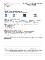 ĐỀ THI TIN HỌC KÌ 2 - 2011