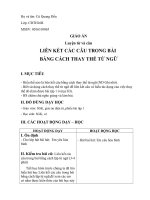 Tuần 25. Liên kết các câu trong bài bằng cách thay thế từ ngữ