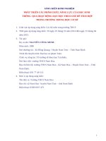 SKKN phát triển các phẩm chất, năng lực của học sinh thông  qua hoạt động dạy học theo chủ đề tích hợp trong trường trung học cơ sở 