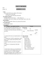 unit 9 the body  tiếng anh 6 sách cũ  lưu thị ngọc yến  thư viện giáo án điện tử