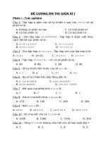 ĐỀ CƯƠNG GIỮA KÌ I - TOÁN 6