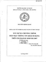 Xây dựng chương trình bảo mật thông tin khách hàng trên exchange server 2007 