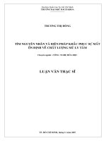 Tìm nguyên nhân và biện pháp khắc phục sự mất ổn định về chất lượng mủ ly tâm 