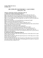 de cuong sinh 11 - ki I năm 2011- 2012