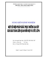SKKN một số biện pháp khắc phục những sai sót khi giải toán liên quan đến bội và ước ở lớp 6 