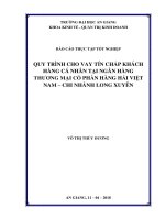 Quy trình cho vay tín chấp khách hàng cá nhân tại ngân hàng thương mại cổ phần hàng hải việt nam chi nhánh long xuyên 