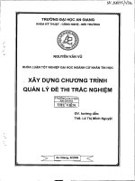 Xây dựng chương trình quản lý đề thi trắc nghiệm 