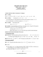 ĐỀ ÔN TẬP HKI - LỚP 10 (SỐ 01)