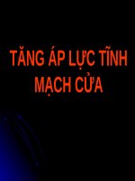 TĂNG áp lực TĨNH MẠCH cửa (TRIỆU CHỨNG học nội KHOA) (chữ biến dạng do slide dùng font VNI times, tải về xem bình thường) 