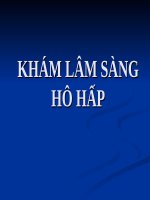 KHÁM lâm SÀNG hô hấp (TRIỆU CHỨNG học nội KHOA) 