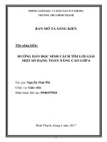 SKKN hướng dẫn học sinh cách tìm lời giải một số dạng toán nâng cao lớp 6 