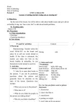 Unit 2. Health. Lesson 1. Getting started